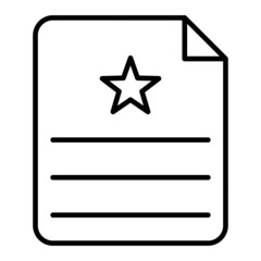 Script Vector Outline Icon Isolated On White Background