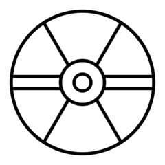 Naklejka premium Dvd Vector Outline Icon Isolated On White Background