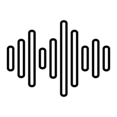 Equalizer Vector Outline Icon Isolated On White Background