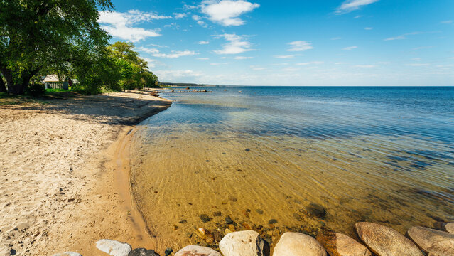 Kivik beach is a very popular tourist destination on the Swedish east coast.