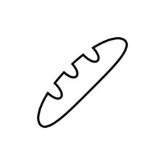 Bread loaf icon in line style