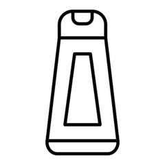 Pomade Vector Outline Icon Isolated On White Background