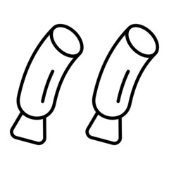 Salami Vector Outline Icon Isolated On White Background