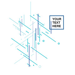 Vector design with connect blue triangles and lines. Business and communication technology concept. Abstract modern background