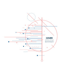 Modern geometric lines and circles abstract connection. Vector communication structure for biology and data design