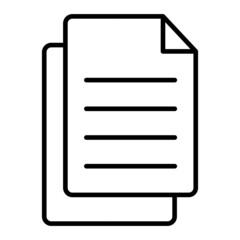 Copy Vector Outline Icon Isolated On White Background