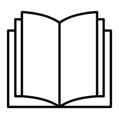 Book Vector Outline Icon Isolated On White Background