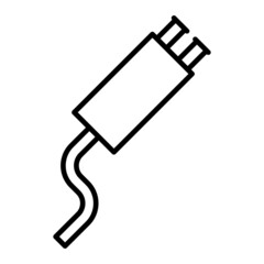 Exhaust Vector Outline Icon Isolated On White Background