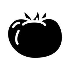 tomato vegetable glyph icon vector. tomato vegetable sign. isolated contour symbol black illustration