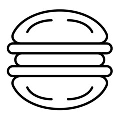 Macaron Vector Outline Icon Isolated On White Background