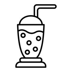 Shake Vector Outline Icon Isolated On White Background