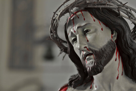 Good Friday. Ecce Homo. Jesus crowned of thorns