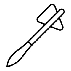 Reflex Hammer Vector Outline Icon Isolated On White Background