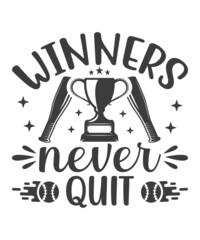 Success motivation concept / Motivational quote poster / Winners never quit and quitters never win