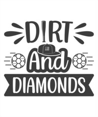 Dirt and Diamonds Svg T Shirt Design