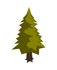 Fir Tree Isometric Composition