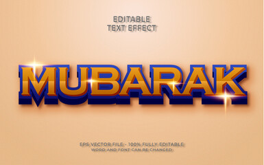 Fototapeta premium Creative mubarak text effect