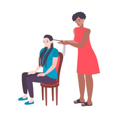 Female Hair Stylist Composition