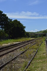 Fototapeta premium Trilhos das ferrovias de Guaratinguetá