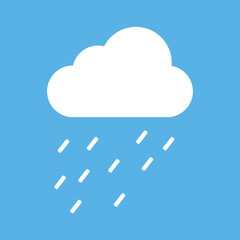 Isolated cloud on the blue background. Cloud icon for web. Vector EPS 10.