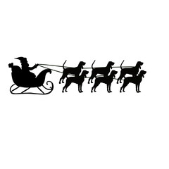 coonhound santa claus sleigh