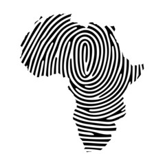 africa fingerprint - obrazy, fototapety, plakaty