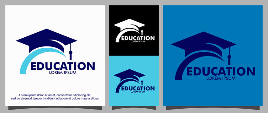Graduation Hat Logo Design Template