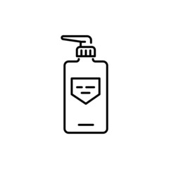 Bottle balm or conditioner color line icon. Pictogram for web page