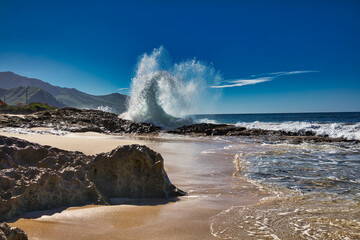 Crashing waves in Hawaii