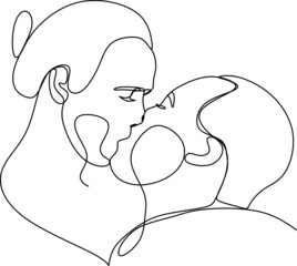 one line drawing of hugging couple vector minimalism. Single hand drawn continuous of man and woman in romantic moment.