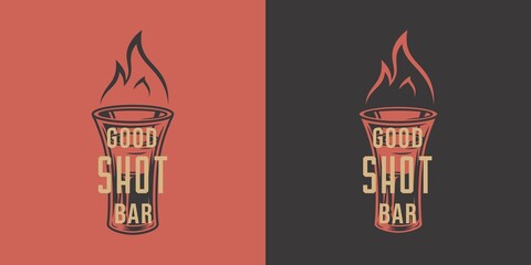 B-52 vector cocktail with flame or fire. Burning alcohol liquor hot shot. Tropical design with B 52 for bar or pab