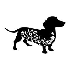 cute dachshund silhouette