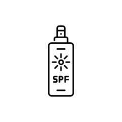 SPF body spray color line icon. Pictogram for web page