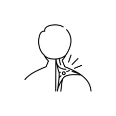 Myositis color line icon. Human diseases.