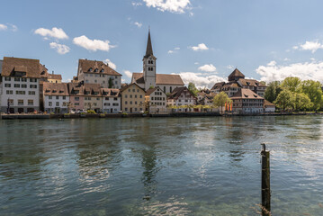 Fototapeta na wymiar Diessenhofen am Rhein, Stadtpanorama, Kanton Thurgau, Schweiz