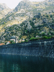 kotor old town city wall