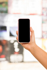 girl holding mobile phone