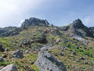 焼岳　登山道の風景