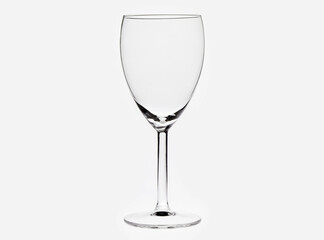 glass goblet on white background