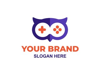 animal owl with joystick games logo 1