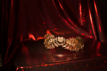 Caesar Laurel wreath crown. Symbol of royalty.