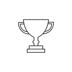 Graphic flat champion cup  icon for your design and website