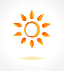Vector sun. Creative concept.