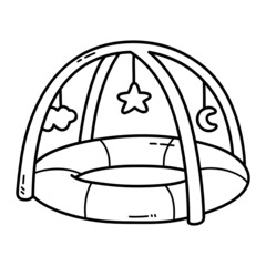 vector Coloring page with doodle  development mat