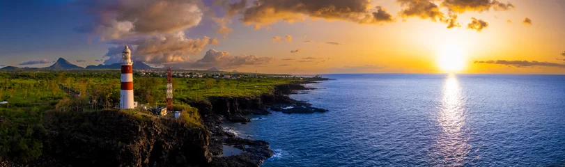  Panorama of Albion Lighthouse during sunset © Ashley