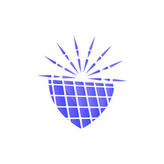 Solar Power Logo. Solar Energy icon.