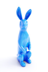 blue hare easter rabbit figure decoration