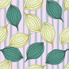 Seamless pattern with abstract leaves. Leaf endless background. Contemporary floral wallpaper.