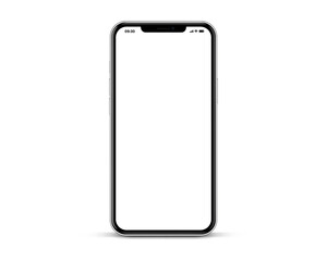 3d high quality vector smartphone mockups. Ultra realistic mobile device UI UX mockup for presentation template. Cellphone frame with blank screen isolated templates. 3d isometric illustration.