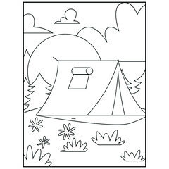 Printable Camping Coloring pages